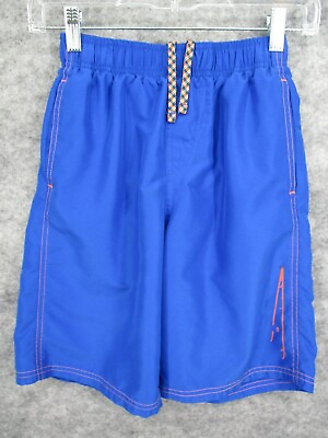 #ad Nike Boys Shorts Medium Activewear Elastic Waist Stretch Mesh Breathable Blue $11.10