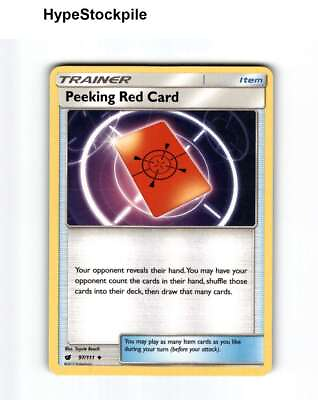 #ad Peeking Red Card Pokémon Card Crimson Invasion Sun amp; Moon TCG 97 111 NM MT $3.60
