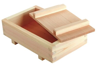 #ad Yamako Oshizushihako Box Pressed Sushi Maker Wooden Case Extra Large Natural NEW $39.96
