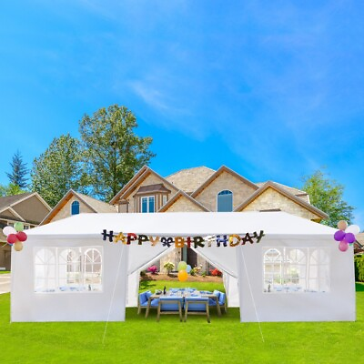#ad 10#x27;x30#x27; Party Canopy Tent Camping Outdoor Waterproof Tent 8 Removable Walls $84.89