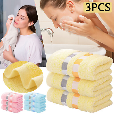 #ad 3PC Towel Absorbent Clean And Easy To Clean Cotton Absorbent Soft Suitable For $15.68