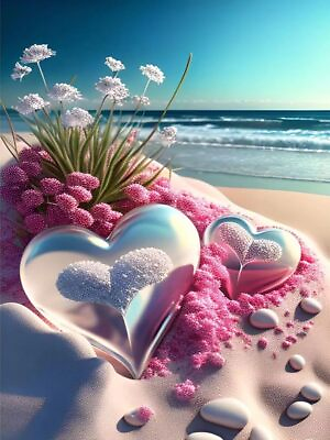 #ad 5D Diamond Painting Kits for Adults Valentine#x27;s Day Beach Diamond Painting S... $7.47