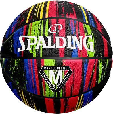 #ad Spalding Marble Series Black Multi Color Outdoor Basketball 29.5quot; $36.47