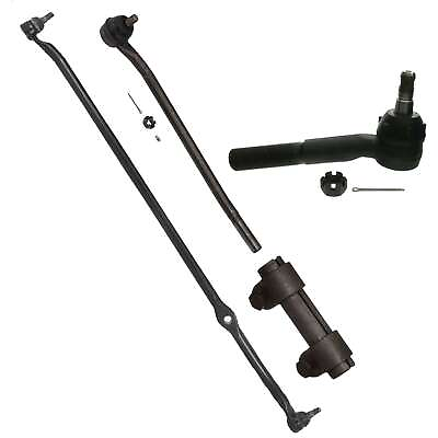 #ad 4 Pc Steering Kit F100 F250 65 71 RWD Center Link Tie Rod Ends Sleeves $135.74