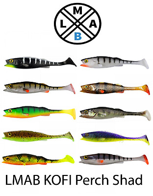 #ad LMAB Kofi Perch Shad Soft Lure All Sizes Predator fishing Pike Perch Zander New GBP 9.81