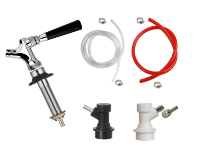 #ad Add A Tap Draft Beer Kegerator Conversion Kit Faucet amp; Ball Lock Fittings Hose $64.99