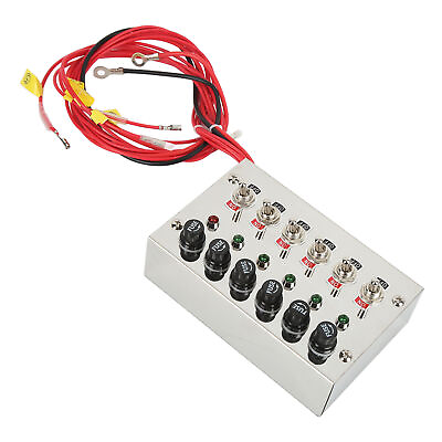 #ad Hot DC12V 24V 15A 6 Gang Toggle Switch Panel With LED Indicators Polished $54.51