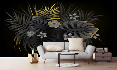#ad 3D Palm Leaves Wallpaper Wall Mural Removable Self adhesive Sticker 629 AU $349.99
