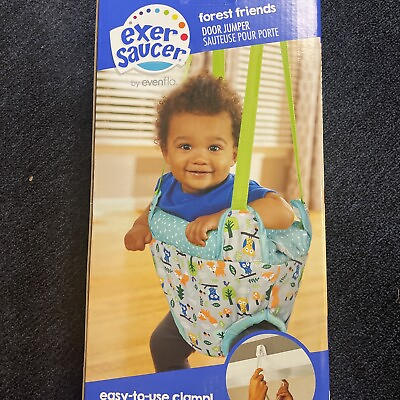 Evenflo Exersaucer Door Jumper H 73 Forest Friends Easy to use Clamp NIB $40.00