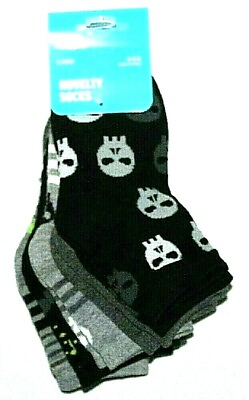 #ad Kids#x27; Skull Themed Black Grey Novelty Socks Sock Size 6 8.5 $7.18