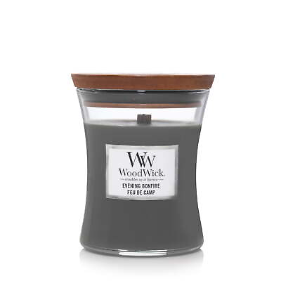#ad WoodWick Evening Bonfire Medium Hourglass candle $15.87