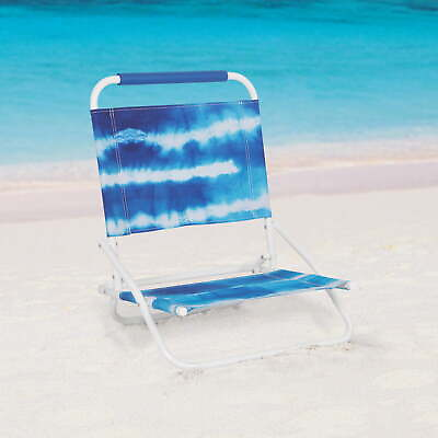 #ad Folding Beach Sand Chair Blue Tie Dye $14.67