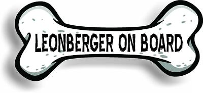 #ad Dog on Board Leonberger Bone Car Magnet Bumper Sticker 3quot;x7quot; $6.97