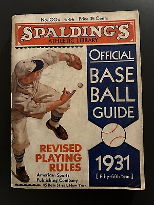 #ad 1931 Spalding BASEBALL Guide Yankees BABE RUTH Lou GEHRIG Bill TERRY Cochrane $99.99