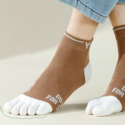 #ad Fashion Letter Toe Socks Slipper Casual Split Comfortable Soft Accessories $2.49