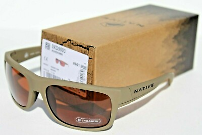 #ad NATIVE EYEWEAR Ashdown POLARIZED Sunglasses Desert Tan Brown NEW $59.00