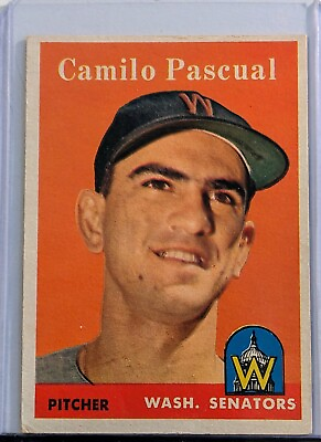 #ad 1958 Topps #219 Camilo Pascual $6.00