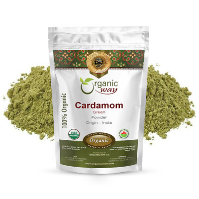 #ad Organic Way Green Cardamom Elaichi Powder Organic Kosher amp; USDA Certified $24.99