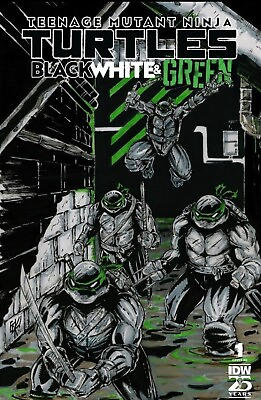 #ad TMNT: Black White and Green #1 Limited Print Retail Exclusive $29.99