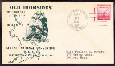 #ad 1941 USCS NATIONAL CONVENTION USS CONSTITUTION Naval Cover C1514D $4.95