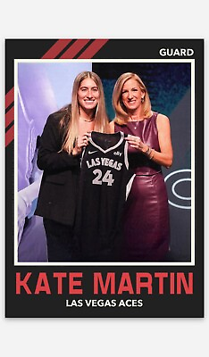 #ad Kate Martin Custom Las Vegas Aces Basketball Card Limited Edition Iowa $9.49