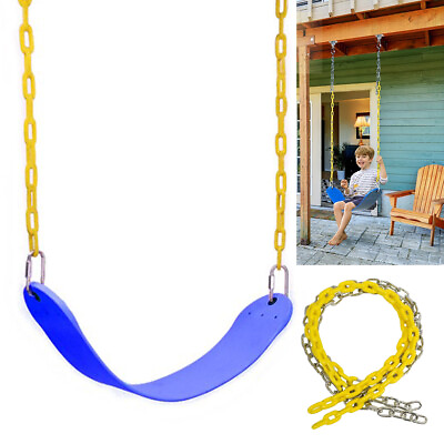 #ad Swing Seat Chair Outdoor For Children Backyard Playground w Chains Gifts Blue US $29.99