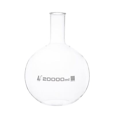 #ad Florence Boiling Flask 20000ml Flat Bottom Borosilicate Glass Eisco Labs $205.99