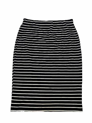 #ad By By Women’s Skirt Black Striped Fitted Pencil Size Medium Pre Owned Used $9.99