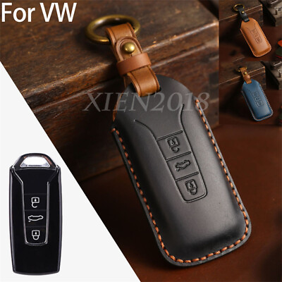 #ad For VW Volkswagen Touareg 2018 2019 Leather Key Cover Holder Shell Accessories $19.85