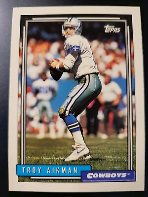 #ad 1992 Topps Troy Aikman HIGH SERIES card #744 $2.99