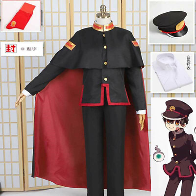 #ad Toilet bound Hanako kun Hanako kun Cosplay Costume Uniform Cape Hat Outfit Suit $69.99