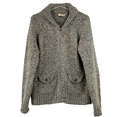 #ad WALLACE amp; BARNES x J. CREW Donegal Men’s Size Large 100% Wool Cardigan Sweater $62.99