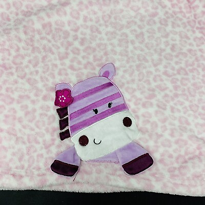 #ad Lambs amp; Ivy Pink Leopard Cheetah Animal Print Baby Blanket Purple Zebra Flower $25.49
