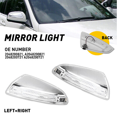 #ad Right Left Side Mirror Turn Light Signal Amber For Benz Mercedes W204 C250 C300 $25.99
