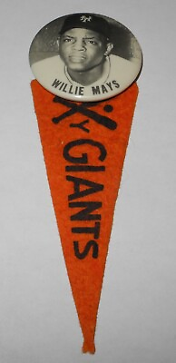 #ad 1954 Baseball Willie Mays New York Giants World Series Pin Button Coin Pennant $146.25