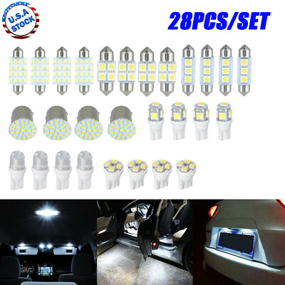 #ad 28 Assorted LED Car Interior Inside Light Dome Trunk Map License Plate Lamp Bulb $9.99