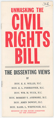 #ad The Coordinating Committee Unmasking the Civil Rights Bill The Dissenting 1st $52.00