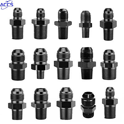 #ad 1 2 4PCS AN4 AN6 AN8 AN10 AN12 Straight Male Flare Fuel Hose End Fitting Adapter $5.89
