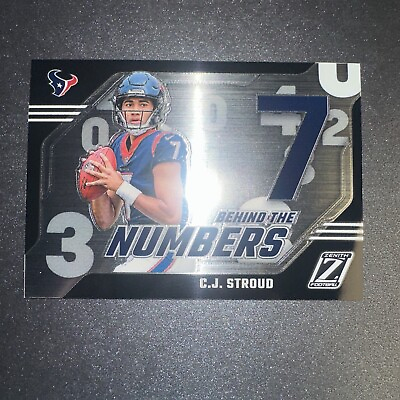 #ad 2023 Zenith Behind The Numbers CJ Stroud Silver RC Texans $6.00