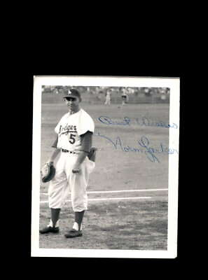 #ad Norm Larker Signed 1950`s Original 5x4 Photo Autograph Los Angeles Dodgers $16.00