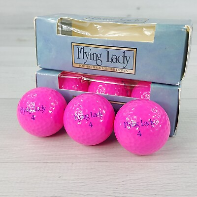 Spalding Hot Pink Flying Lady 6 Golf Balls for Higher amp; Longer Drives Women NEW $19.99