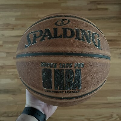 #ad Spalding NBA Basketball Ball Super Tack Composite Leather Brown 29.5” Size 7 $24.95