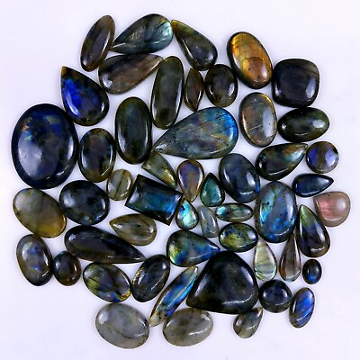 #ad 51pc 1732Cts Labradorite gemstone loose gems from india 50x35 15x10mm #6288 $24.79