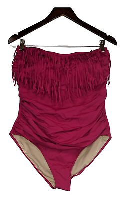 #ad Kim Gravel x Swimsuits Women#x27;s Plus Sz Swimsuit 18W Swimwear Pink $13.39
