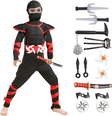#ad Halloween Ninja Costume for Boys Kids $36.99