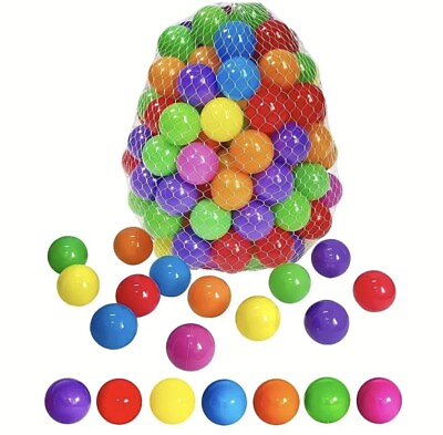 #ad 200PCS Ocean Pit Ball Baby Plastic Ball Toys Swimming Pool Game Pool Color $34.99