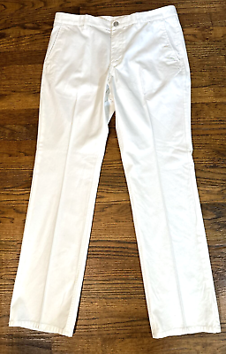 #ad Bonobos Washed Chinos Straight Fit White Casual Pants 34 X 32 $23.97