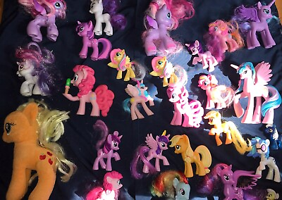 #ad Mixed Lot Of 26 My Little Pony MLP Ponies Toys Figures amp; Plush Mixed Sizes $24.99