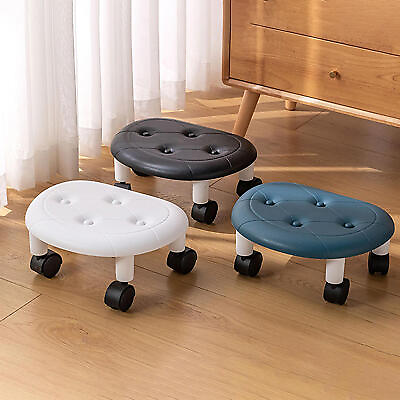#ad Low Height Rolling Stool with 360°Swivel Caster Low Roller Seat Wheel Stool $40.40