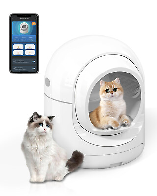 #ad Large Automatic Smart Cat Litter Box Self Cleaning Robot Odor Cleaning WiFi APP $294.99